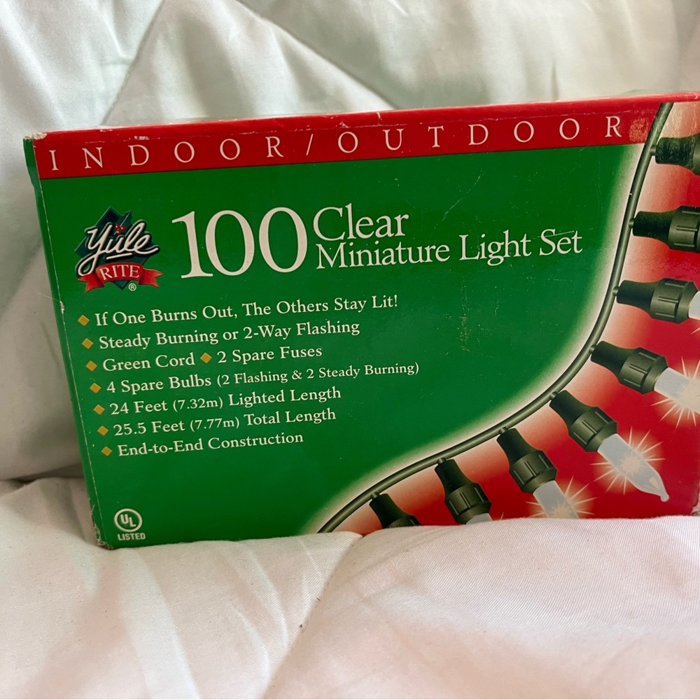 Green Miniature Christmas Light Set